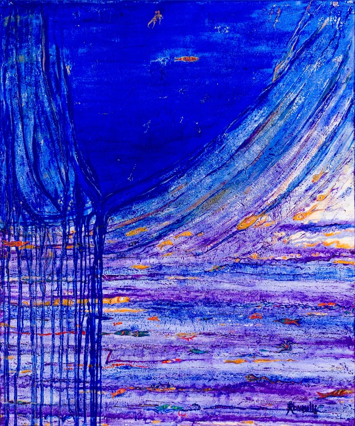 Acrilico e pigmenti naturali su tela, tecnica mista. Dim. 100 x 120 x 3 cm. Collezione STUPORE. Codice 24019