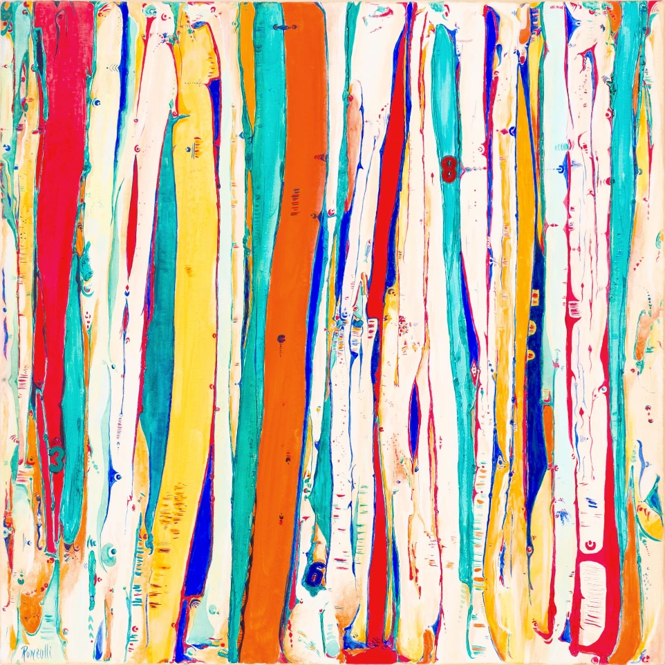 Acrilico e pigmenti naturali su tela, tecnica mista. Dim. 100 x 100 x 3 cm. Collezione SOSPESA. Codice 24013. Exhibition IMPRONTA MATERICA. Awards APULIA CONTEMPORARY ART Fondazione Mundilive Immordino Doria.